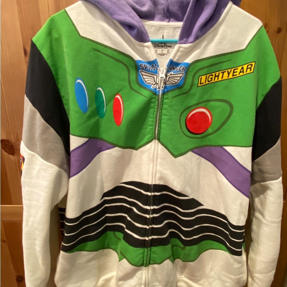 Buzz Lightyear Disney Zip-Up Hoodie- Adult XL